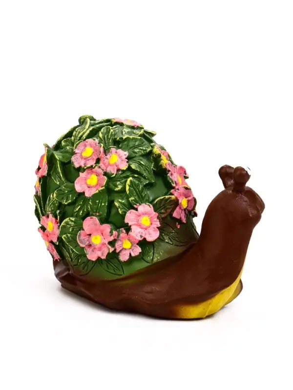 Садовая фигура из полистоуна &laquo;Улитка резная&raquo;, 20&times;11&times;12 см