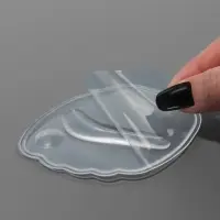 Полустельки для обуви, на клеевой основе, силиконовые, 9.5&times;6.5 см, пара, прозрачные