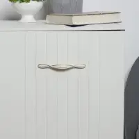 Ручка-скоба мебельная ТУНДРА PC181BL, м/о 128 мм, белая