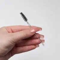 Щёточки для бровей и ресниц, набор - 50 шт., 9.5 см, чёрная, прозрачная