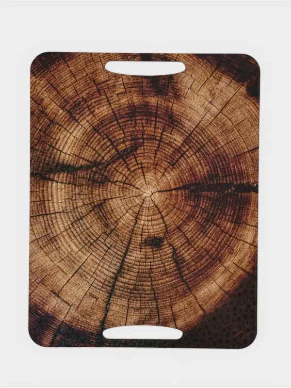 Доска разделочная с ручками Дарим Красиво &laquo;Спил&raquo;, 36&times;28 см, дерево, коричневая