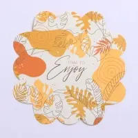 Коробка для печенья, кондитерская упаковка с пластиковой крышкой, Time to enjoy, 10.5 х 10.5 х 3 см