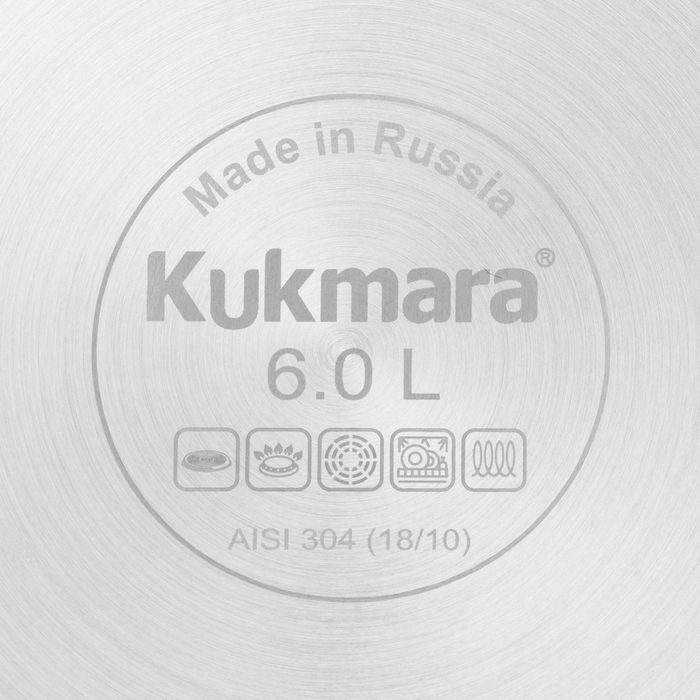 Кастрюля ORION, 6 л, d=24 см, стеклянная крышка, капсульное дно, индукция Кастрюля ORION, 6 л, d=24 см, стеклянная крышка, капсульное дно, индукция