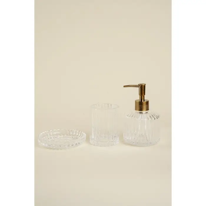 Набор для ванной, 3 предмета: дозатор, мыльница, стакан Набор для ванной, 3 предмета: дозатор, мыльница, стакан