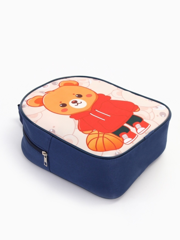 Рюкзак детский 22*8,5*25,5, отд на молнии, медведь синий