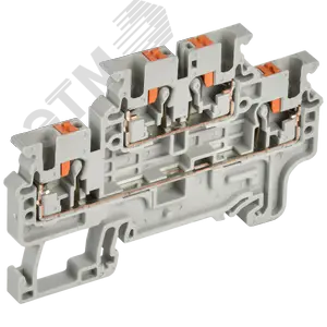 ARMAFIX Клемма пружинная Push-in CP-ML 2 ур. 2,5мм2 серая IEK