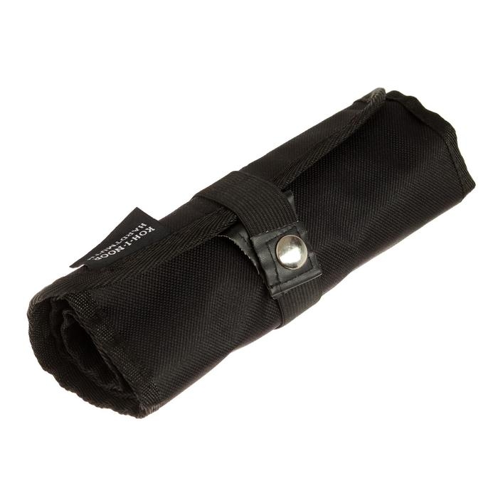 Пенал-рулон Koh-I-Noor 9050, без наполнения, на 36 предметов, текстильный на кнопке, чёрный Пенал-рулон Koh-I-Noor 9050, без наполнения, на 36 предметов, текстильный на кнопке, чёрный