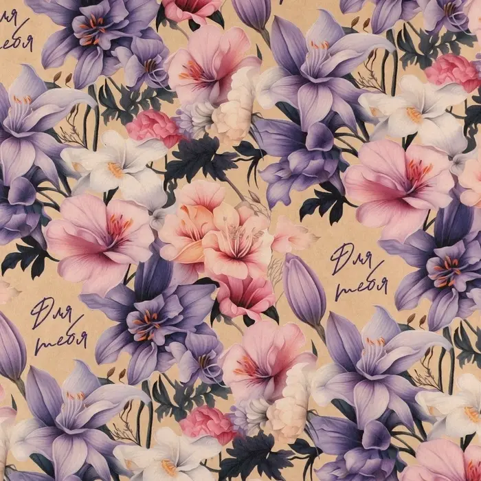 Бумага упаковочная крафтовая &laquo;Для тебя&raquo;, 1 лист, 70 х 100 см