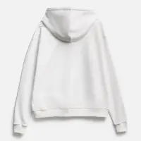 Толстовка унисекс оверсайз на молнии Zippy Terry, белая, размер XL/XXL