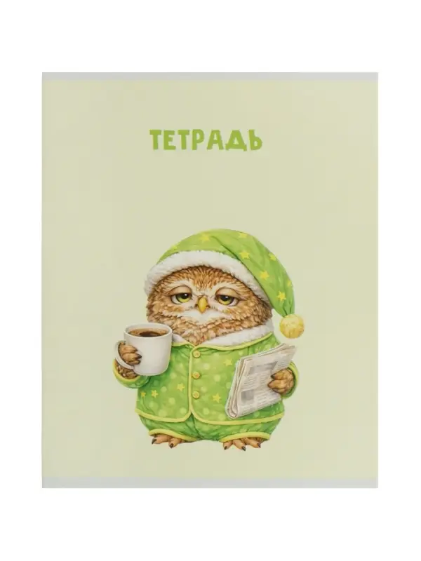 Тетрадь 36 листов в клетку Calligrata &laquo;Совушки&raquo;, блок офсет, 5 В МИКС