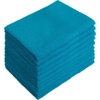 Набор полотенец махровых бордюр 440 г/м2, 40х70 ярко-бирюзовый, 10шт