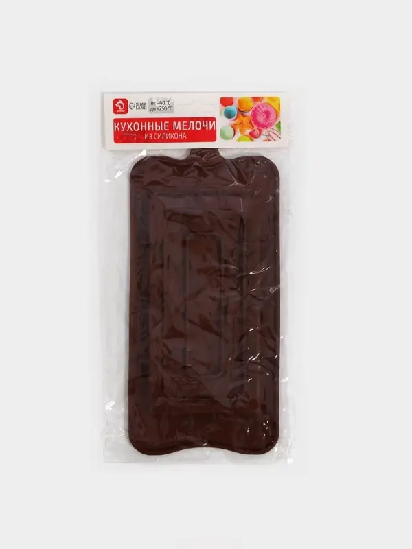 Форма для шоколада Доляна &laquo;Дробленый шоколад&raquo;, 21.2&times;10.6&times;1 см, силикон, коричневая