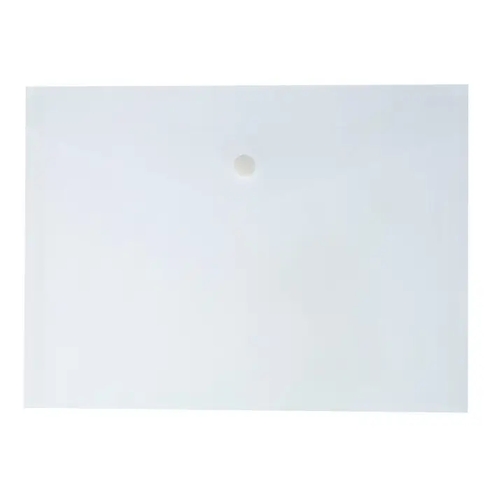 Папка-конверт на кнопке А5, 180 мкм, Calligrata Office, полупрозрачная, дымчатая (серая)