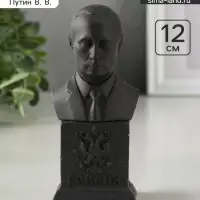 Бюст &laquo;Путин В.В.&raquo;, гипс, 12&times;6 см, графит