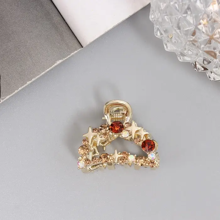 Крабик для волос &laquo;Селена галант&raquo;, дуга, 3 см, золотистый