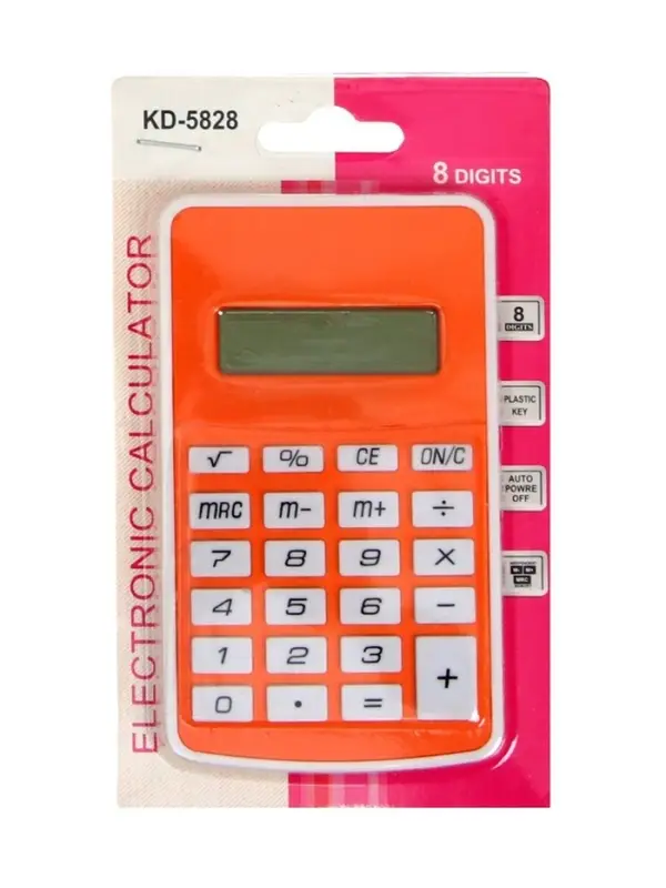 Калькулятор карманный 08-разрядный 5828 корпус оранжевый