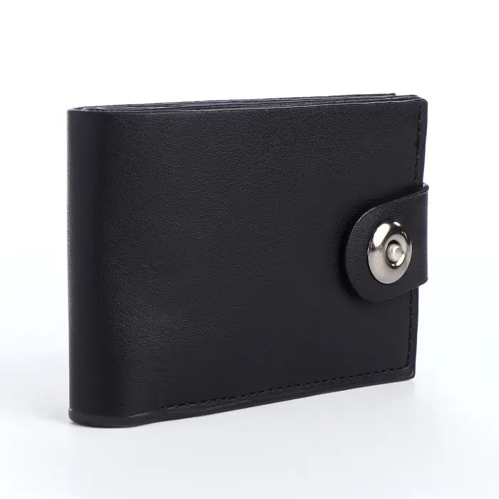 Портмоне мужское на магните, отдел для карт, купюр, чёрный