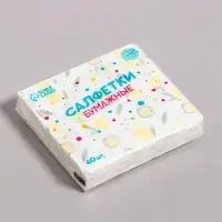 Салфетки бумажные &laquo;Лимон&raquo;, 60 шт. в пакете, трёхслойные