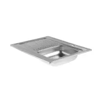 Мойка кухонная ZEIN, накладная, правая, 0.4 мм, 80*60*16 см, 1 1/2&rsquo;&rsquo;, без сифона