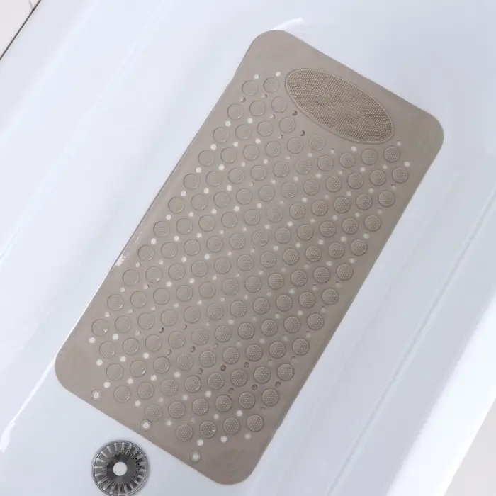 Коврик противоскользящий в ванну на присосках Доляна &laquo;Дороти&raquo;, 35&times;68 см, бежевый