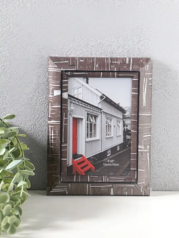 Фоторамка пластик 10х15 см "Моррис" тёмно-коричневый 19,8х15х2 см