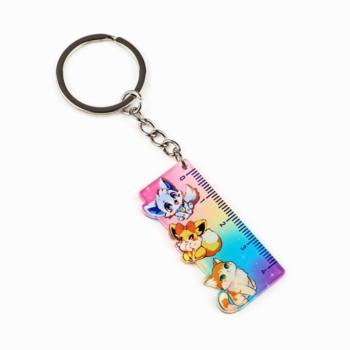 Брелок линейка для ключей «Каваий», 2.4 х 10 см Брелок линейка для ключей «Каваий», 2.4 х 10 см