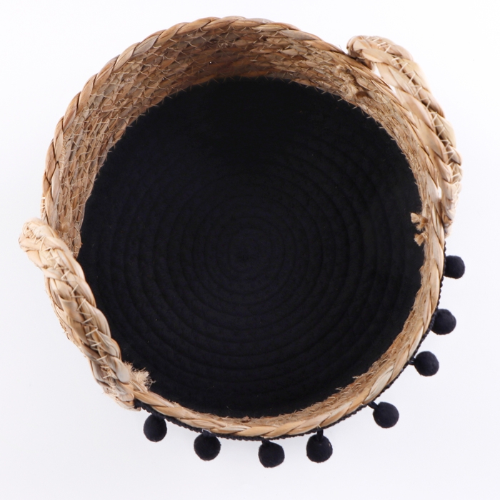 Корзина для хранения Корзина для хранения "Колумбия", с ручками, 24 х 24 х 13 см, натуральный, чёрный