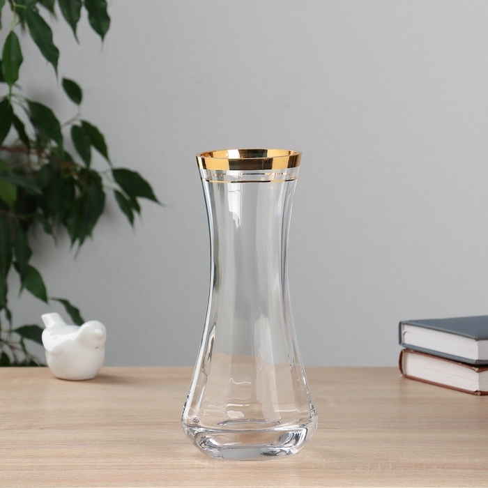 Ваза стекло настольная  Ваза стекло настольная "Милагрос" классик стиль, 22х9,5 см, прозрачный