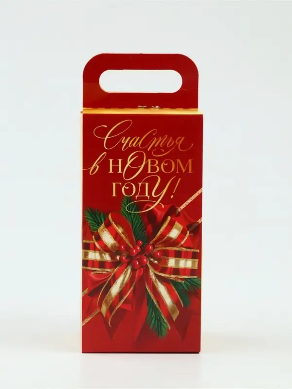 Набор чай и конфеты в двойной коробке &laquo;Счастья в Новом году&raquo;