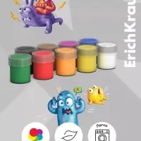Гуашь 9 цветов &times; 20 мл, ErichKrause Jolly Friends, в картонной упаковке