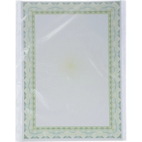 Сертификат-бумага А4 Attache 50 шт/уп зеленая рамка спираль ID6