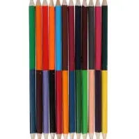 Карандаши Calligrata, цветные, двусторонние, 24 цвета, 12 шт., трёхгранные, деревянные