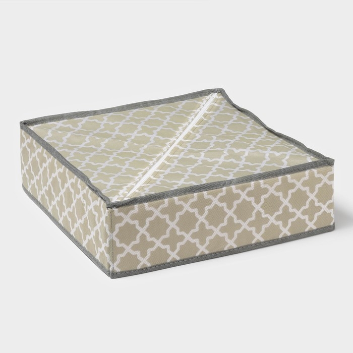 Органайзер для хранения белья «Гранж», 7 ячеек, 33×32×10 см, цвет серый Органайзер для хранения белья «Гранж», 7 ячеек, 33×32×10 см, цвет серый