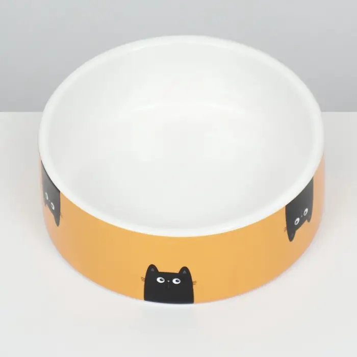 Миска &laquo;Удивление&raquo;, 230 мл, 12.5&times;4.5 cм, керамика, жёлтая