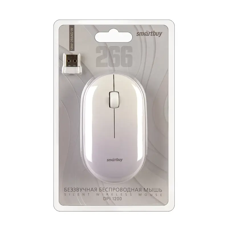 Мышь беспроводная Smartbuy 266AG белый градиент (SBM-266AG-W)/40
