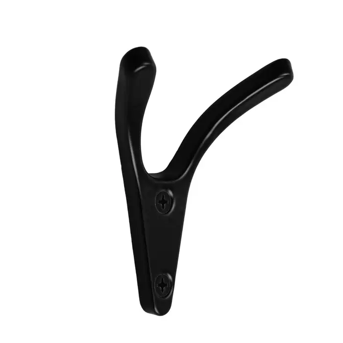 Крючок мебельный CAPPIO FOX, двухрожковый, цвет черный