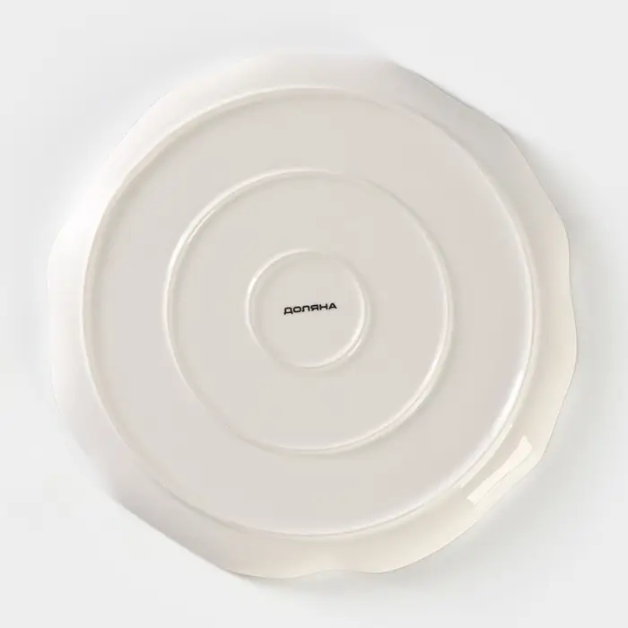 Тарелка Доляна &laquo;Млечный путь&raquo;, d=25 см, фарфор, белая в крапинку