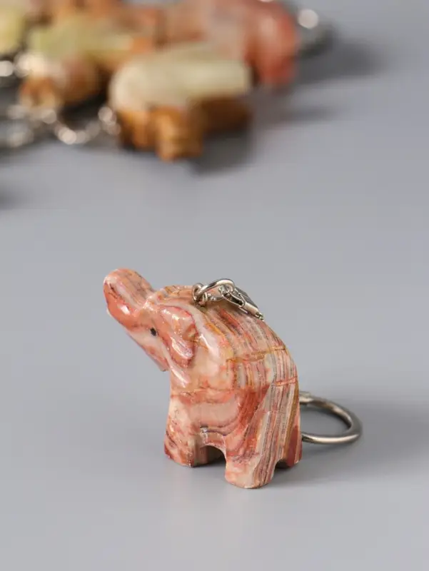 Брелок "Слон",набор 10 шт, оникс