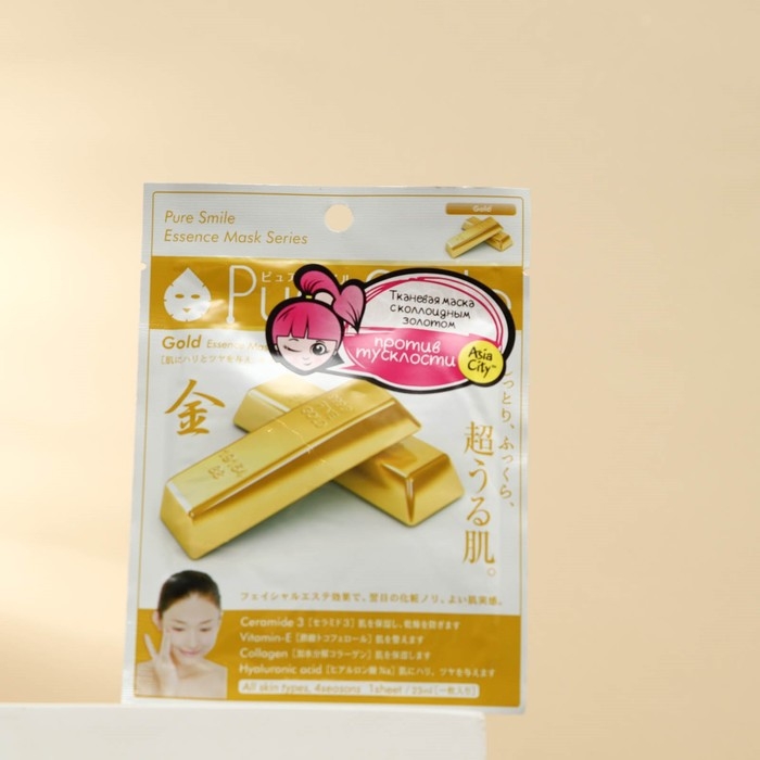 Маска для лица SUNSMILE Essence «Антиоксидантная», с коллоидным золотом, 1 шт. Маска для лица SUNSMILE Essence «Антиоксидантная», с коллоидным золотом, 1 шт.