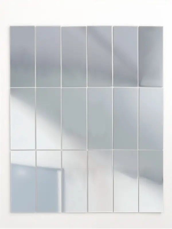 Зеркало настенное &laquo;Кирпичики&raquo;, на клеевой основе, акриловое, 18 шт., 15&times;6 см