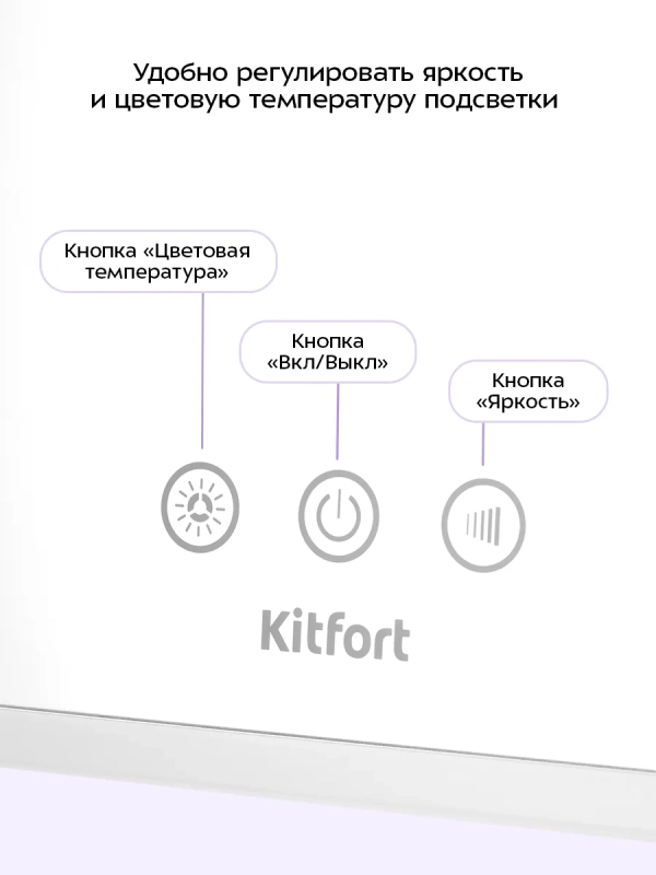 Зеркало косметическое с подсветкой КТ-4528 - 5 Вт Зеркало косметическое с подсветкой КТ-4528 - 5 Вт