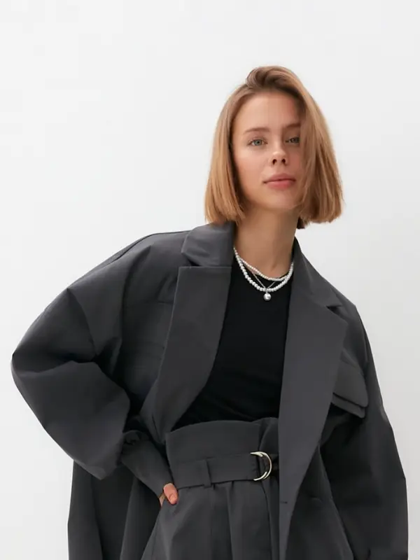 Бусы 2 яруса &laquo;Рошель&raquo;, подвеска капля на цепочке, шар №12, L=42 см, белые в серебре