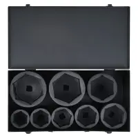 Набор головок ударных 3/4"DR L=90-110мм, 8пр. (50-100мм) металл.кейс