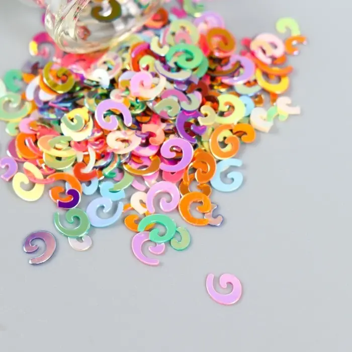 Глиттер в баночке Глиттер в баночке "Радужные завитки" набор 6 гр 5х2х2 см