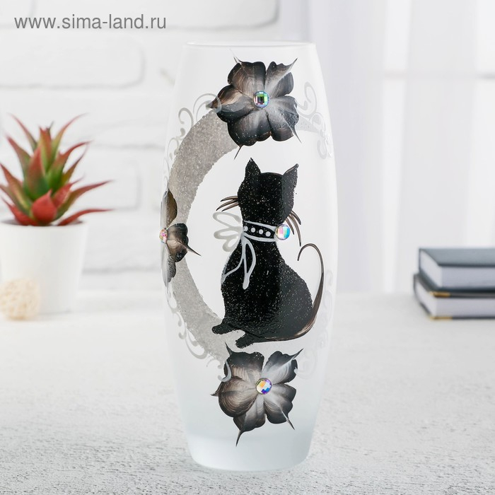 Ваза стекло Ваза стекло "Кошка" 5, d-7.5см 10х26 см, v=1.7л