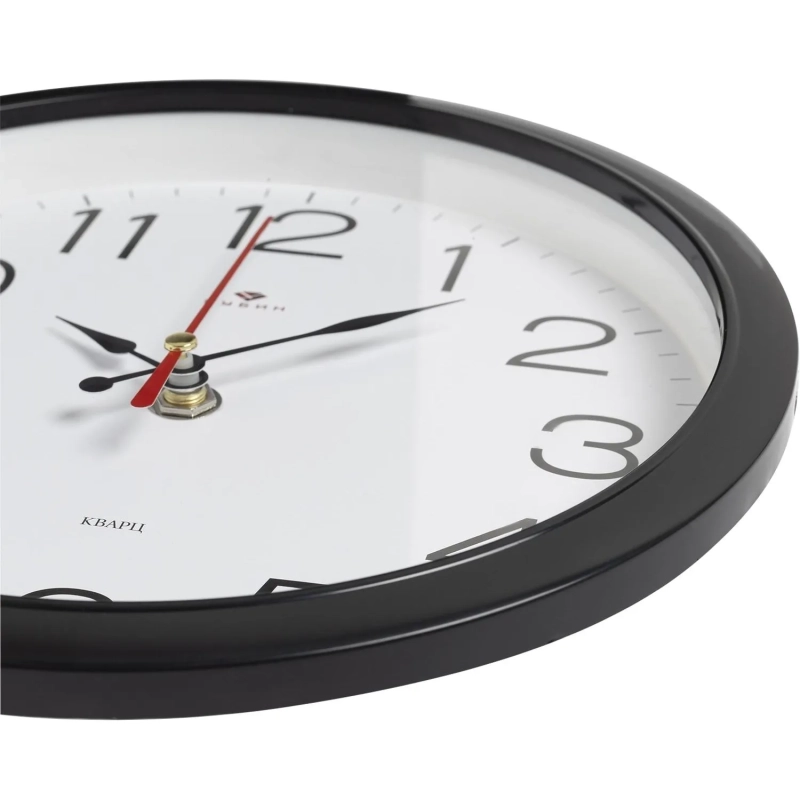 Часы настенные круг d=22см, корпус черный Классика арт.2222-328