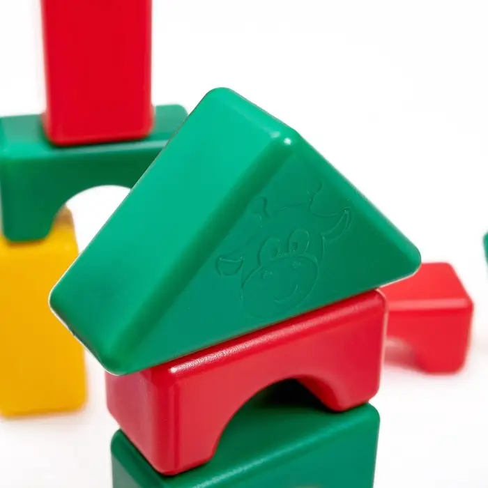Кубики детские, пластиковые, цветные, 60 штук, 4&times;4 см