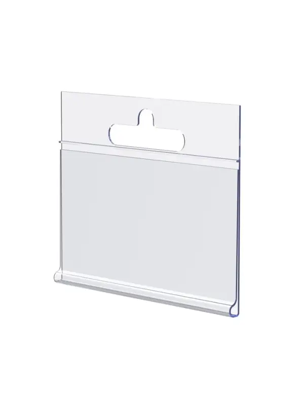 Ценникодержатель на крючок, подвесной, 7&times;3.9 см, прозрачный