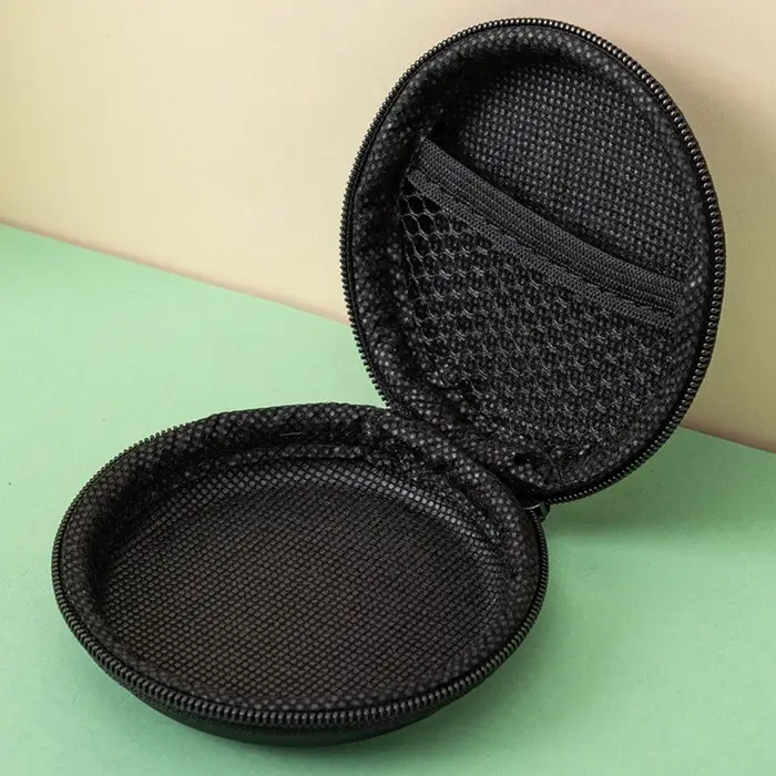 Футляр для наушников Luazon, круглый 8&times;8&times;3 см, кожзам