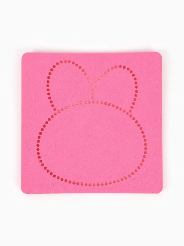 Вышивка по фетру &laquo;Зайка&raquo;, 20.5&times;20.5 см, розовая